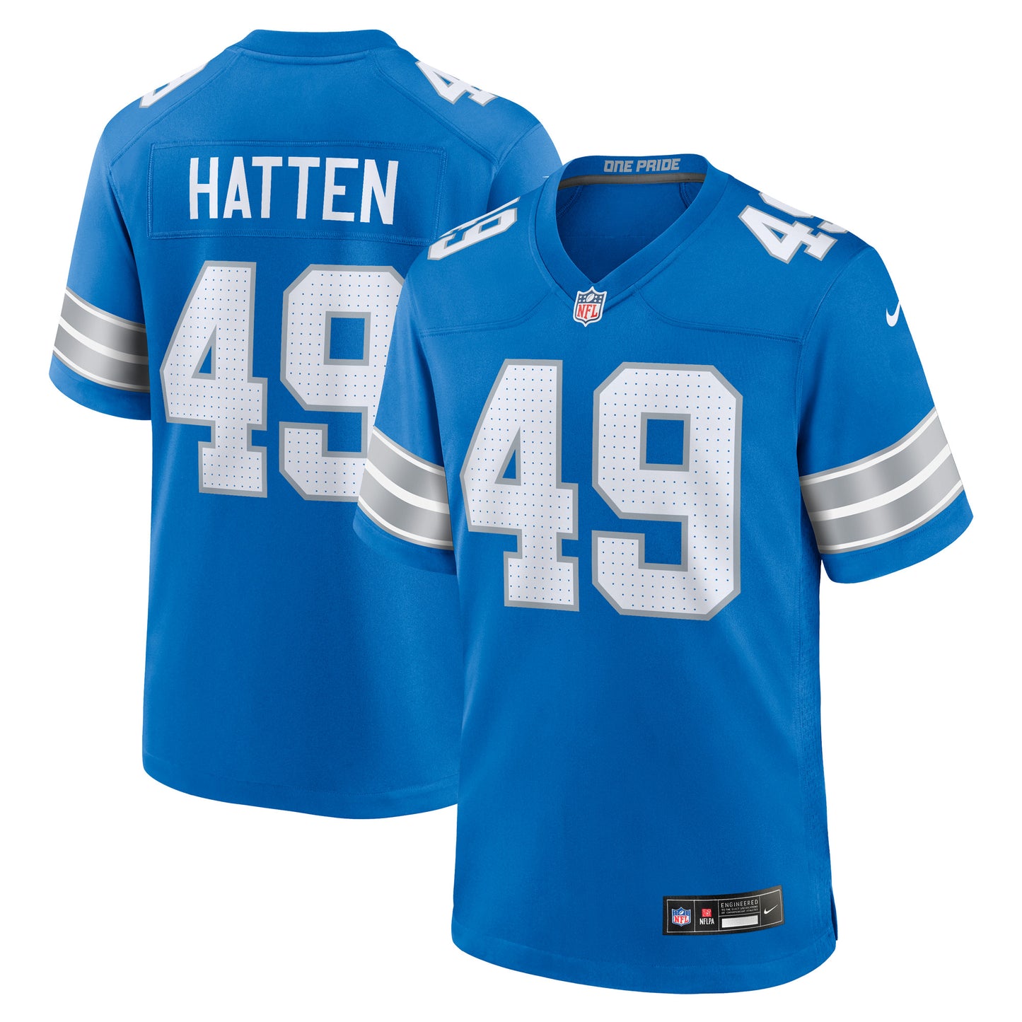 Men's Nike Hogan Hatten Blue Detroit Lions Game Jersey