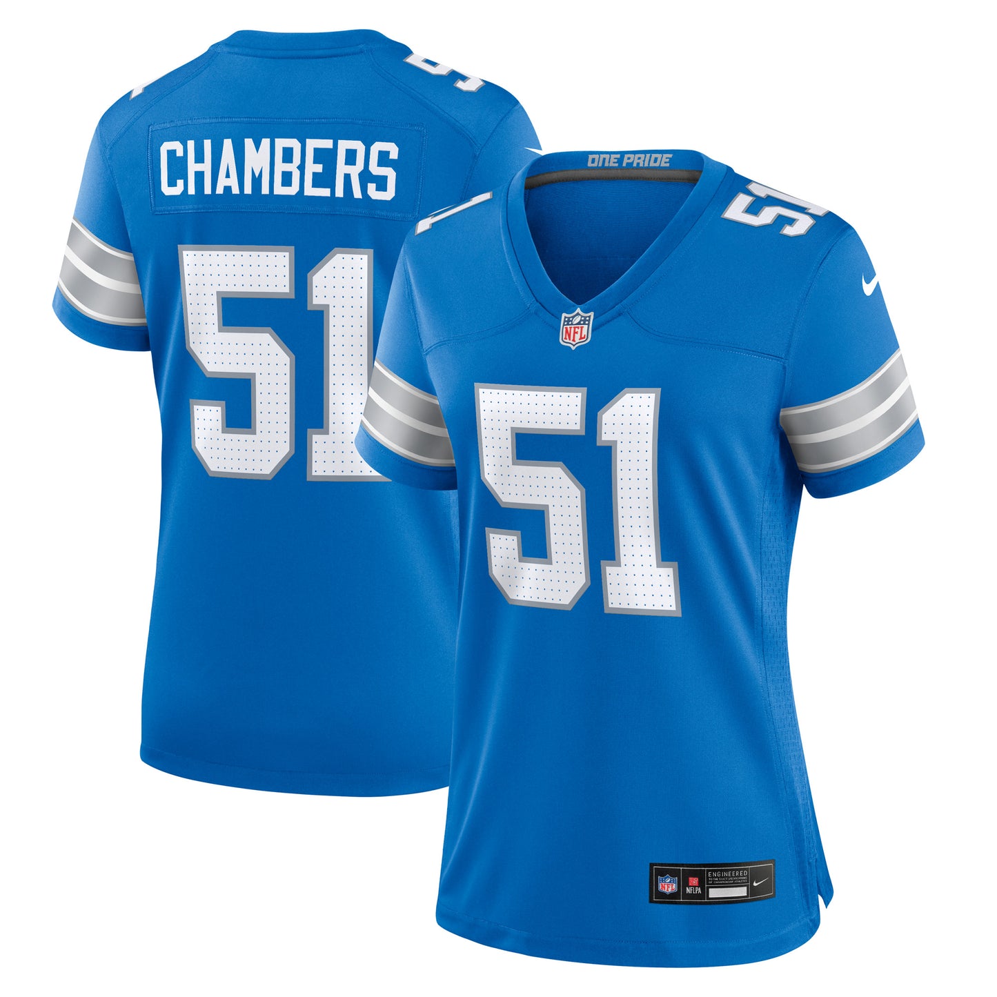Women's Nike Steele Chambers Blue Detroit Lions Game Jersey