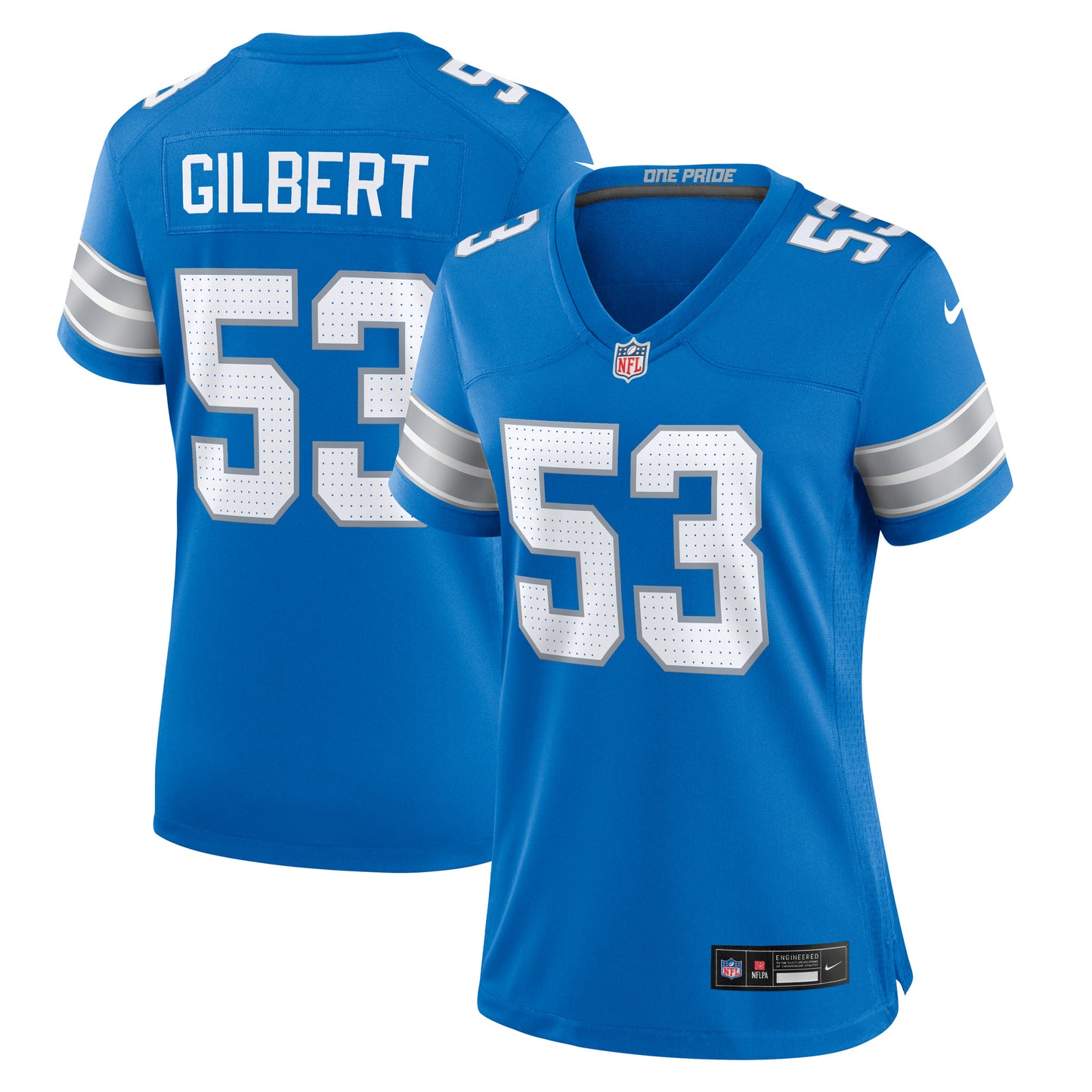 Women's Nike DaRon Gilbert Blue Detroit Lions Game Jersey