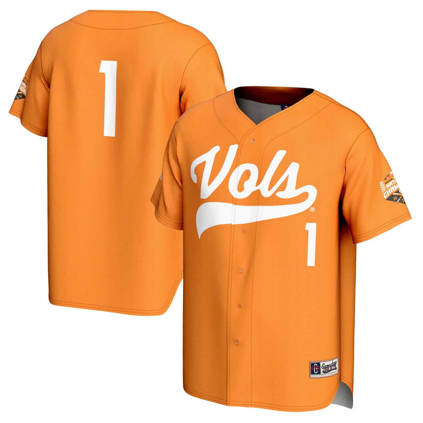 Unisex GameDay Greats Tennessee Orange Tennessee Volunteers 2024 NCAA Men’s Baseball College World Series Champions Commemorative Fashion Jersey