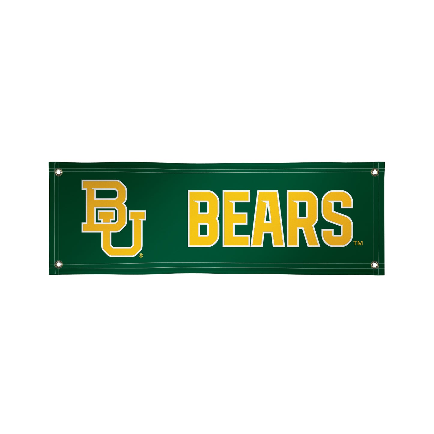 White/Green/Yellow Baylor Bears 2' x 6' Horizontal Vinyl Banner