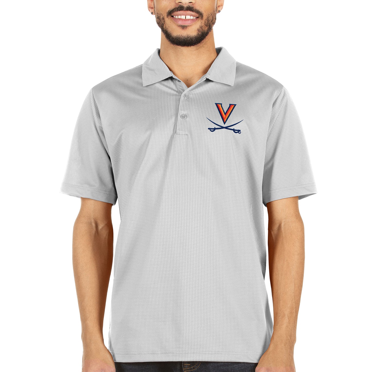 Men's Antigua White Virginia Cavaliers Balance Polo