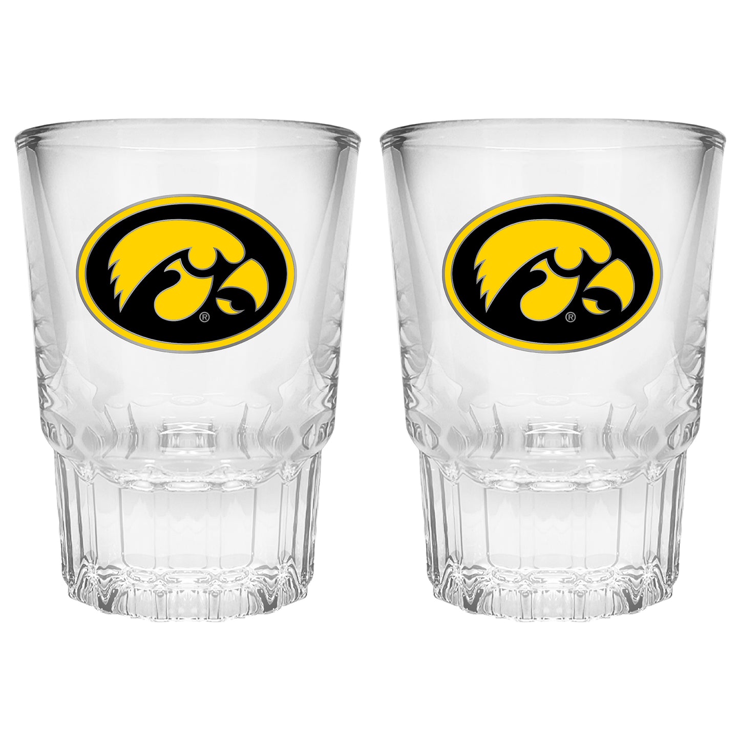 Iowa Hawkeyes 2-Piece Prism Shot Glass Set