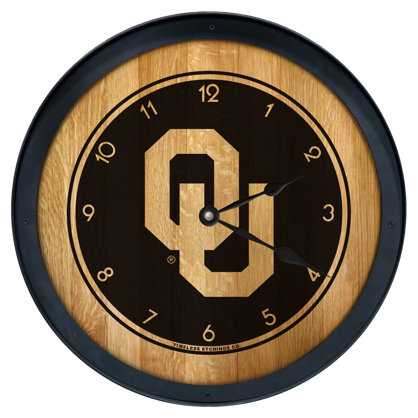 Oklahoma Sooners 27" Barrelhead Clock