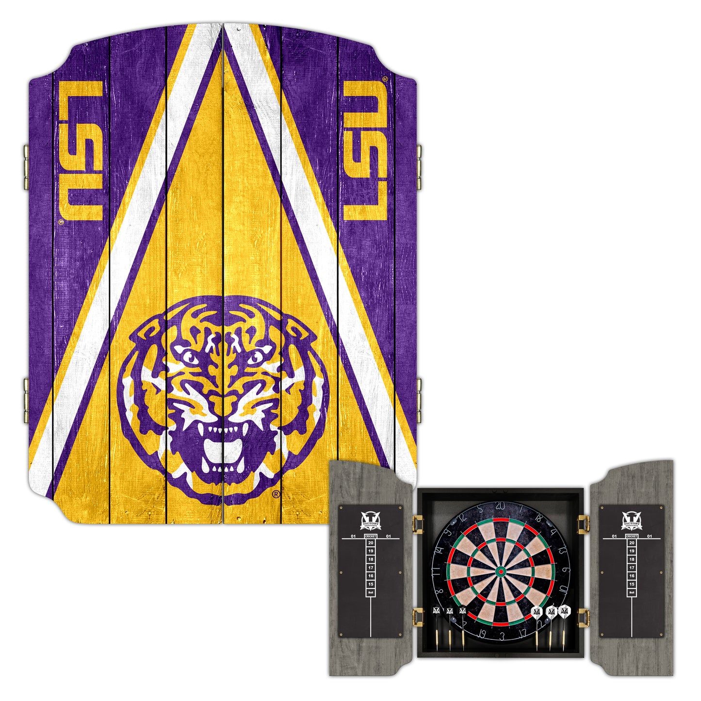 LSU Tigers Dartboard Cabinet