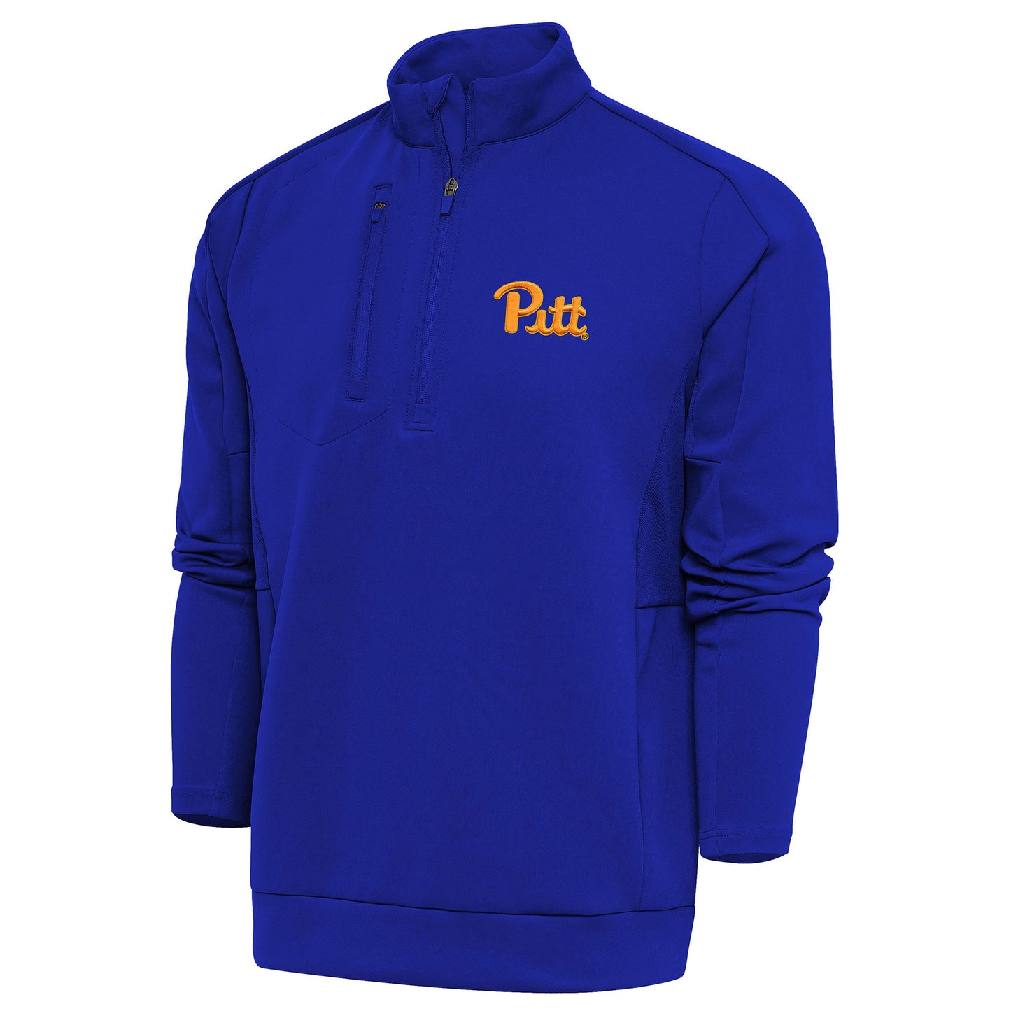 Men's Antigua Royal Pitt Panthers Generation Half-Zip Pullover Jacket