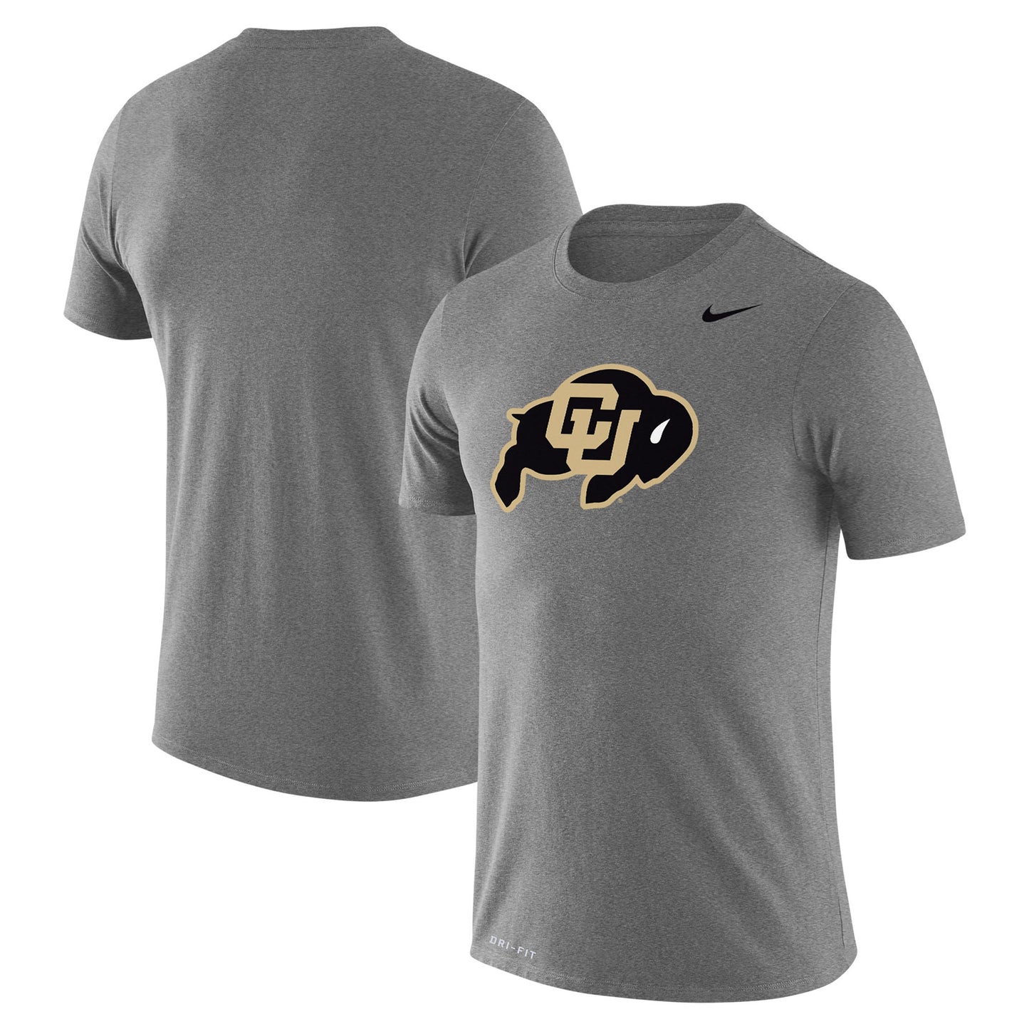 Men's Nike Heathered Gray Colorado Buffaloes School Logo Legend Performance T-Shirt