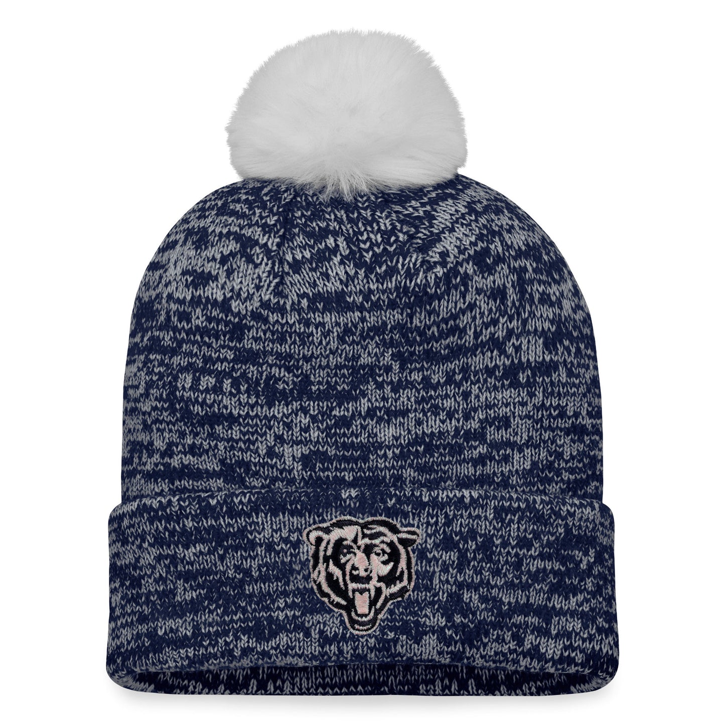 Women's Fanatics Navy Chicago Bears Iconic Cuffed Knit Hat with Pom