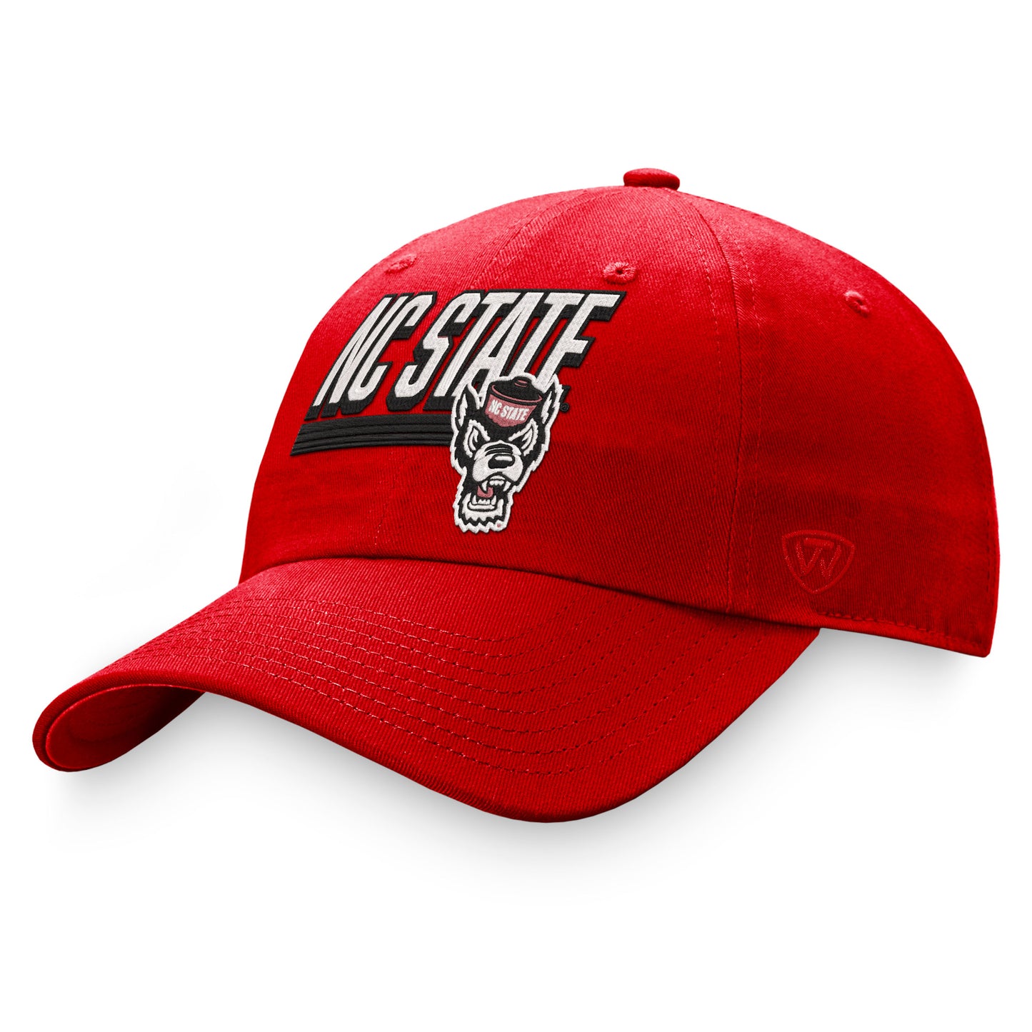 Men's Top of the World Red NC State Wolfpack Slice Adjustable Hat