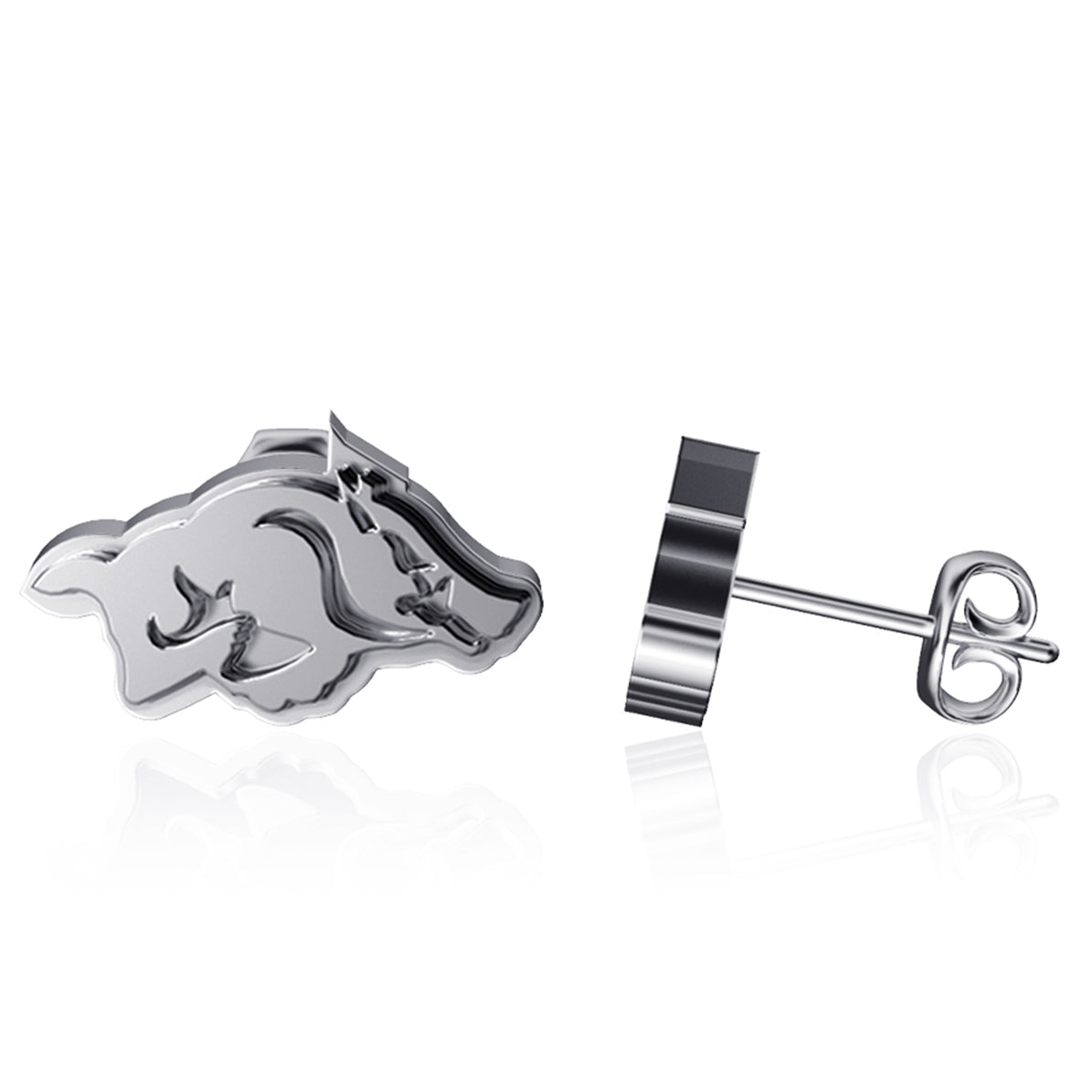 Dayna Designs Arkansas Razorbacks Team Logo Silver Post Earrings
