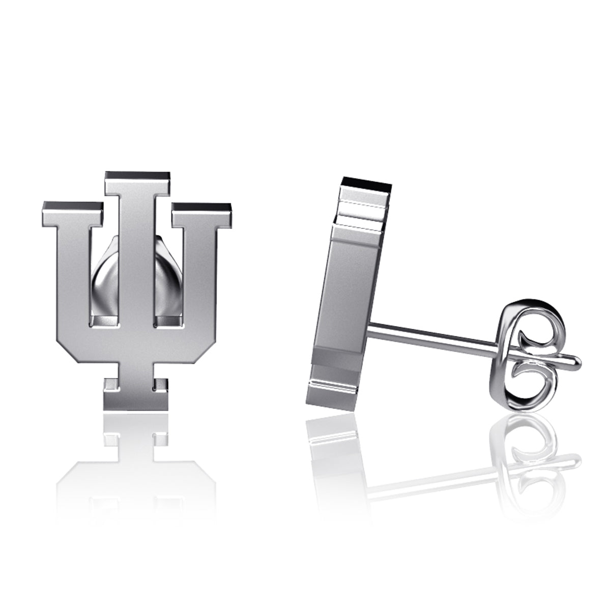 Dayna Designs Indiana Hoosiers Team Logo Silver Post Earrings