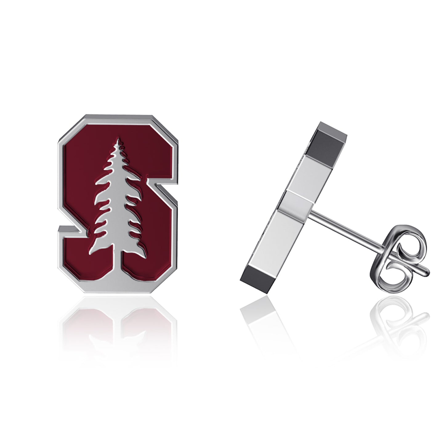 Dayna Designs Stanford Cardinal Enamel Post Earrings
