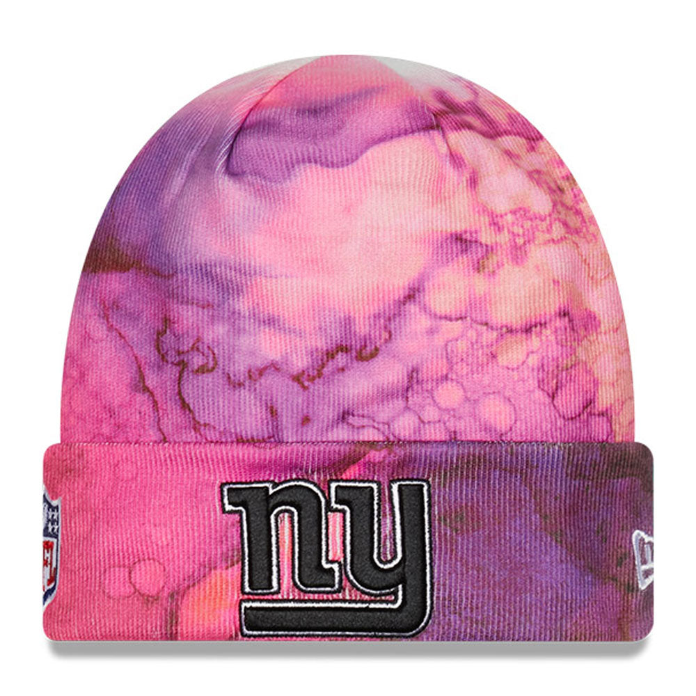 Men's New Era Pink New York Giants 2022 NFL Crucial Catch Knit Hat