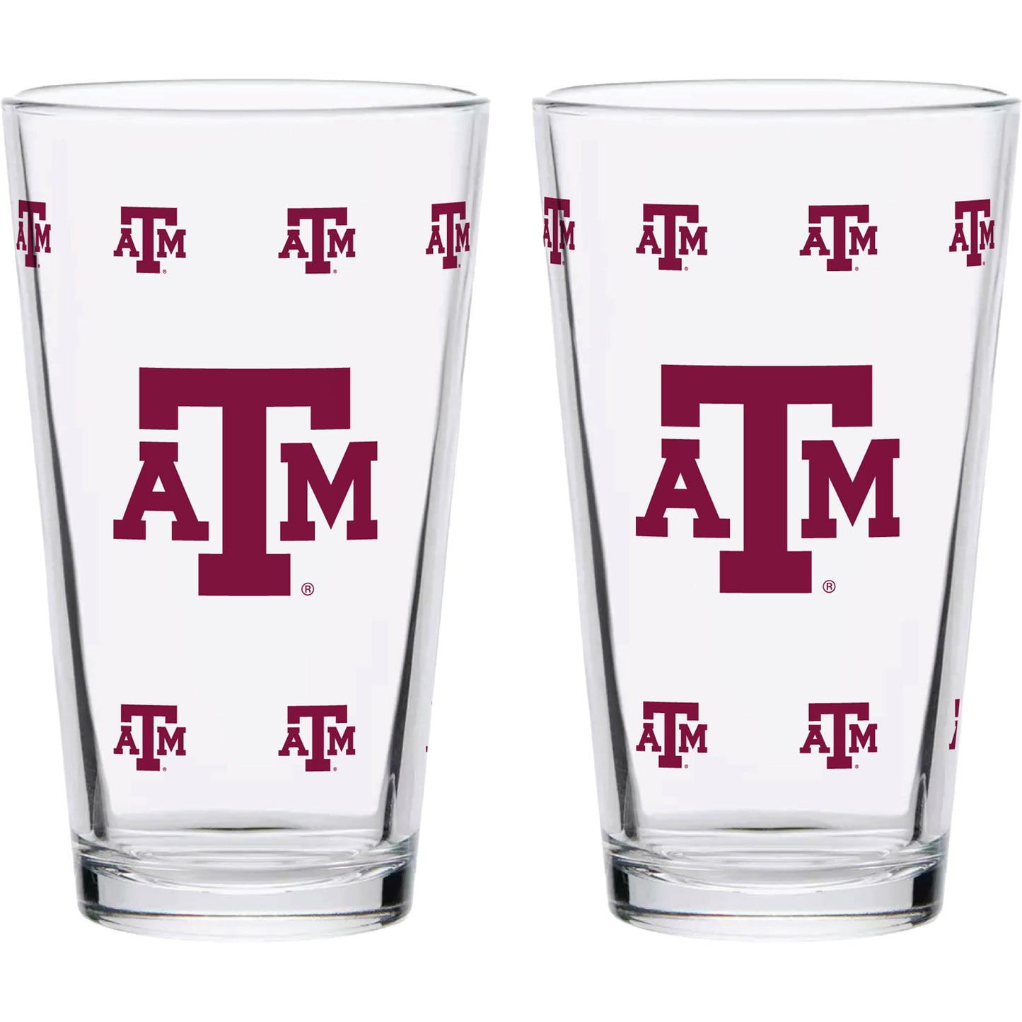 Texas A&M Aggies Two-Pack Knockout 16oz. Pint Glass Set