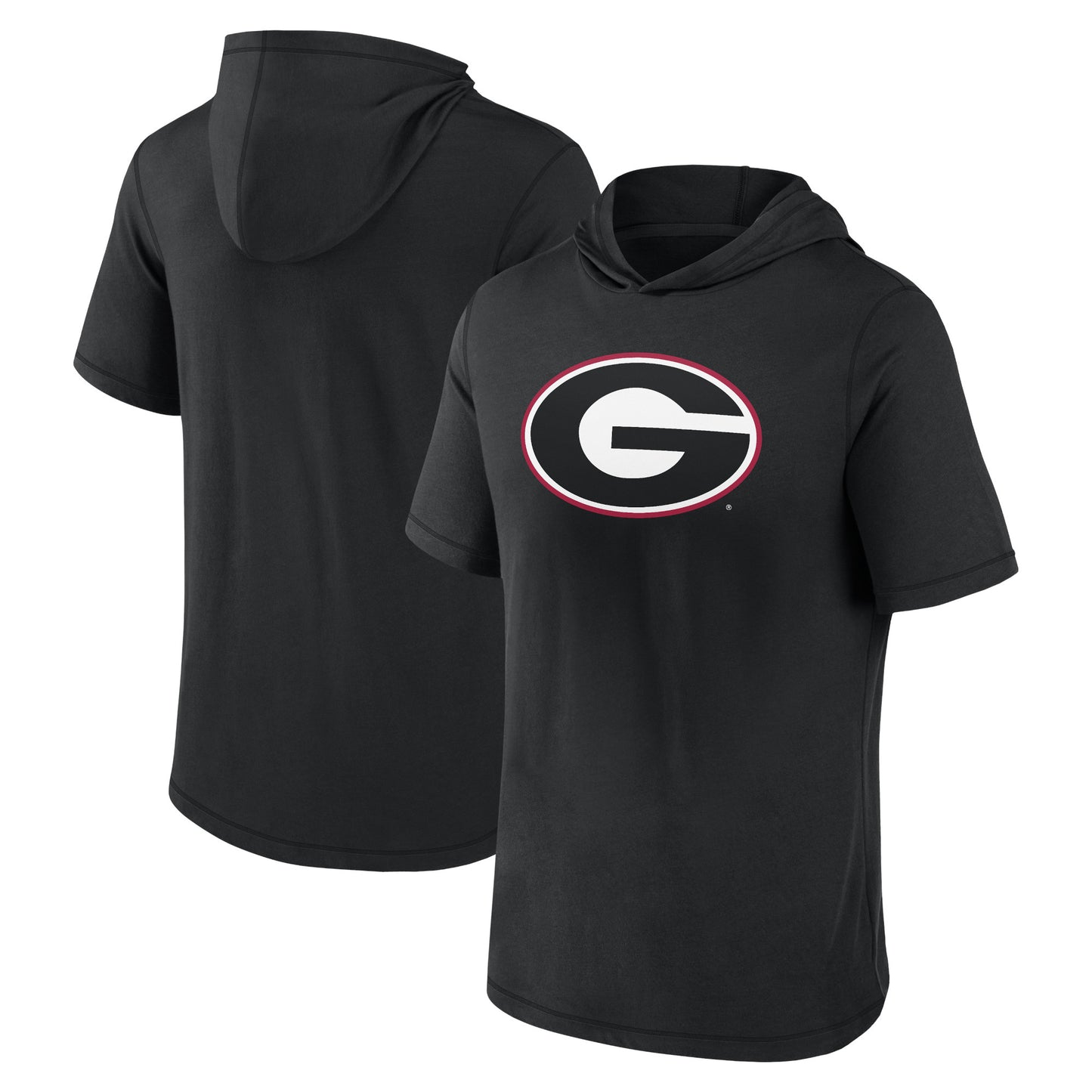 Men's Fanatics Black Georgia Bulldogs Primary Logo Hoodie T-Shirt