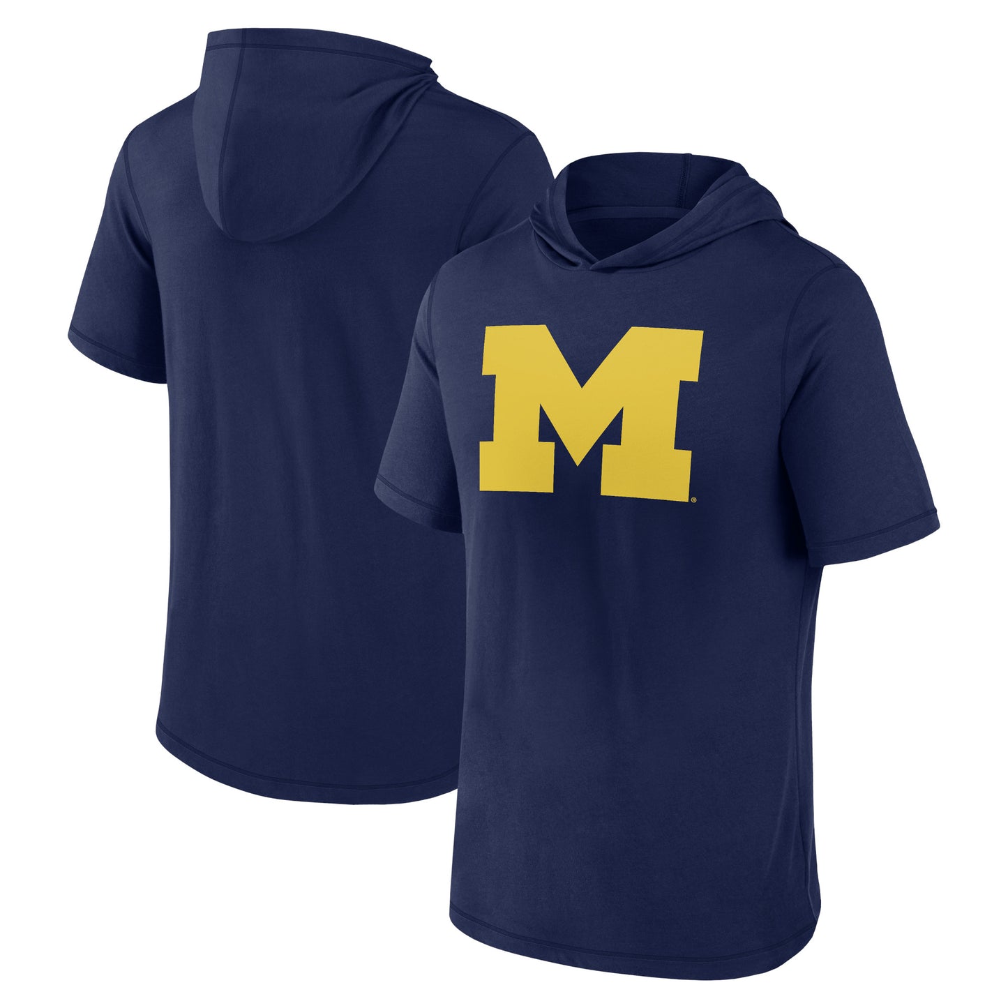 Men's Fanatics Navy Michigan Wolverines Primary Logo Hoodie T-Shirt