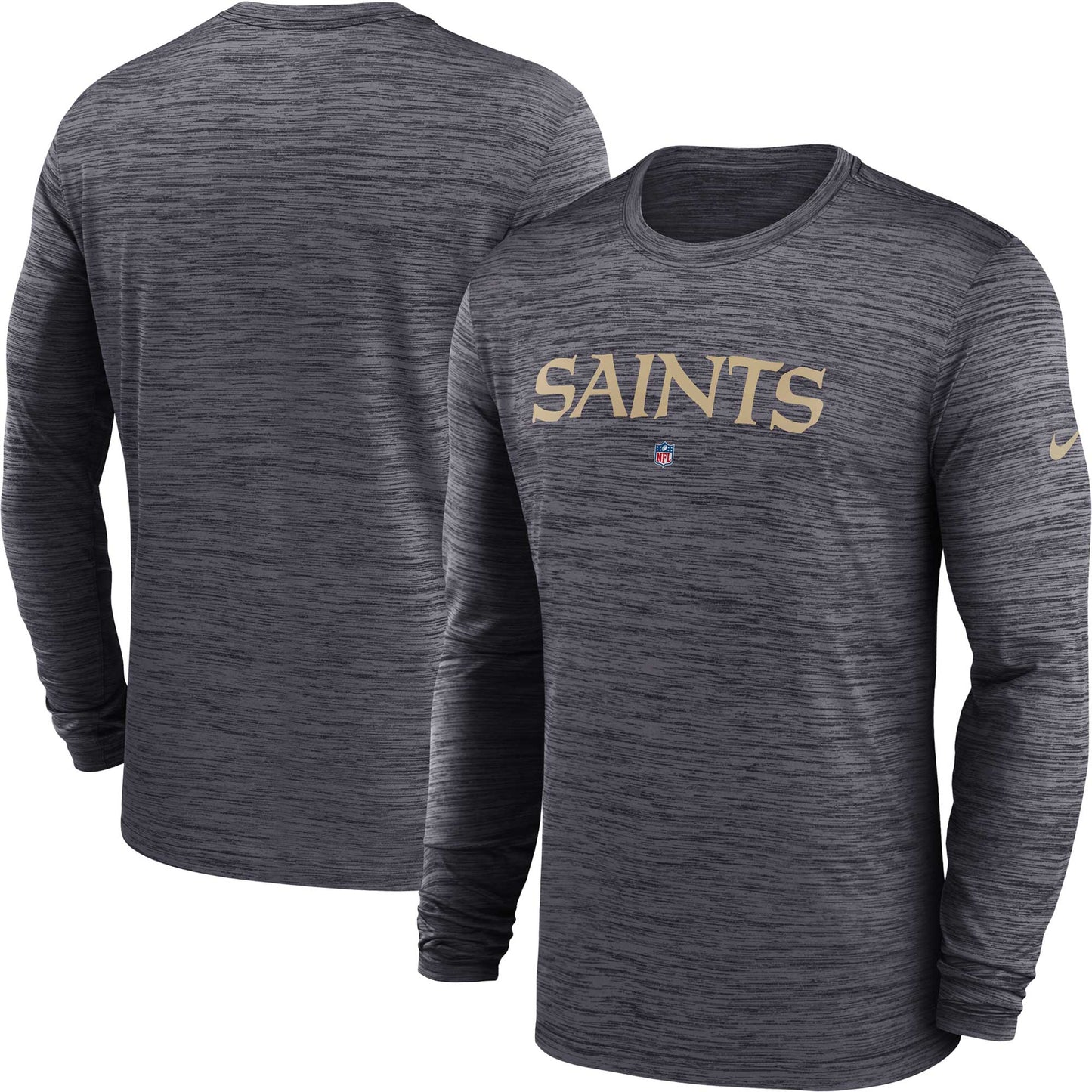 Men's Nike Black New Orleans Saints Sideline Team Velocity Performance Long Sleeve T-Shirt