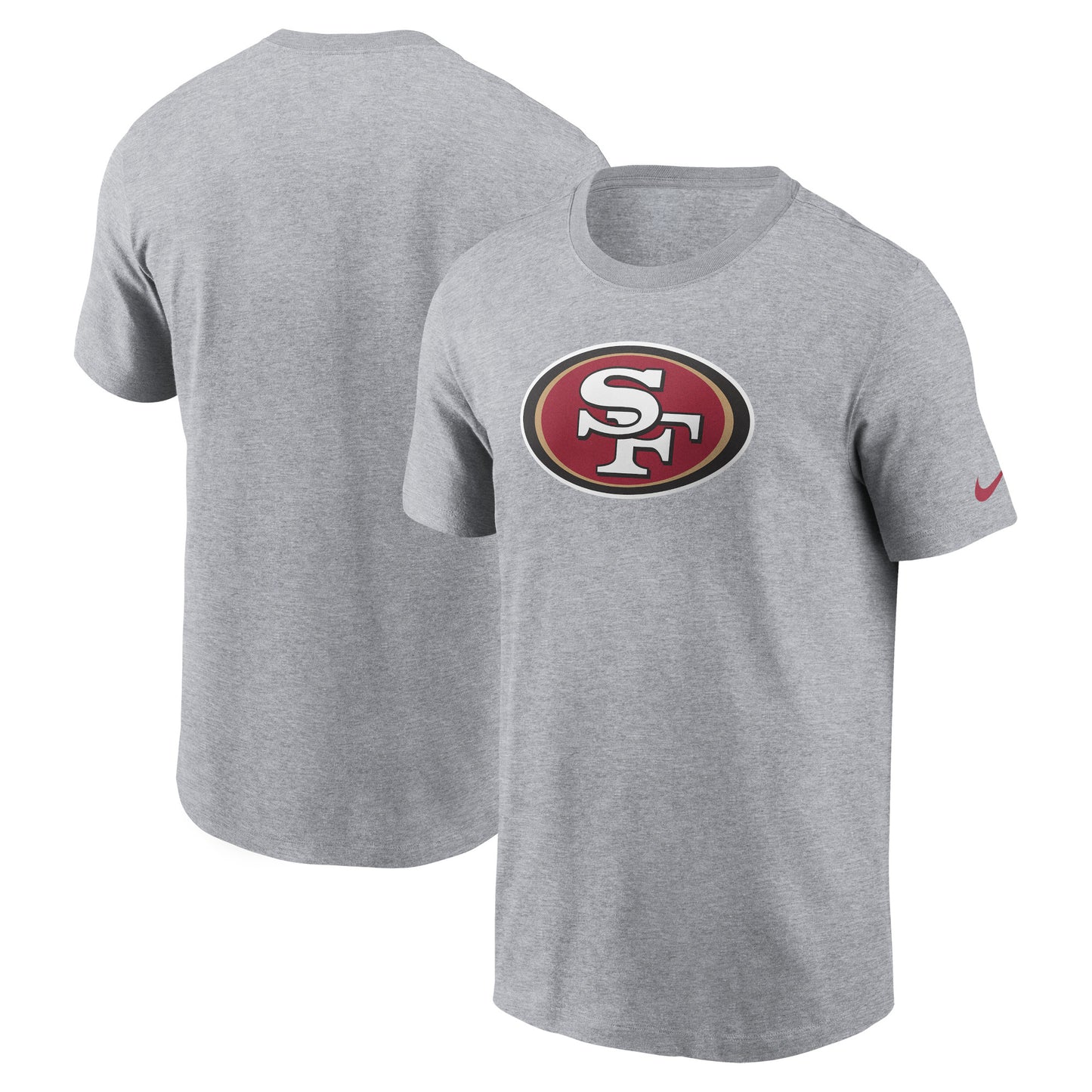 Men's Nike Gray San Francisco 49ers Logo Essential T-Shirt