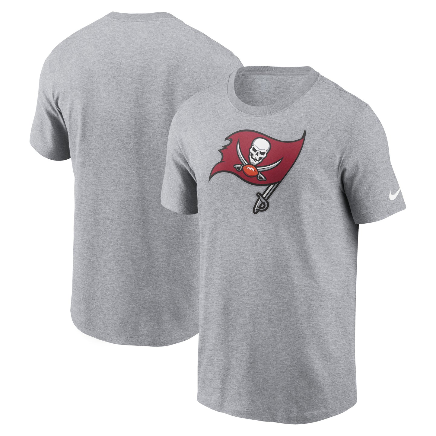Men's Nike Gray Tampa Bay Buccaneers Logo Essential T-Shirt