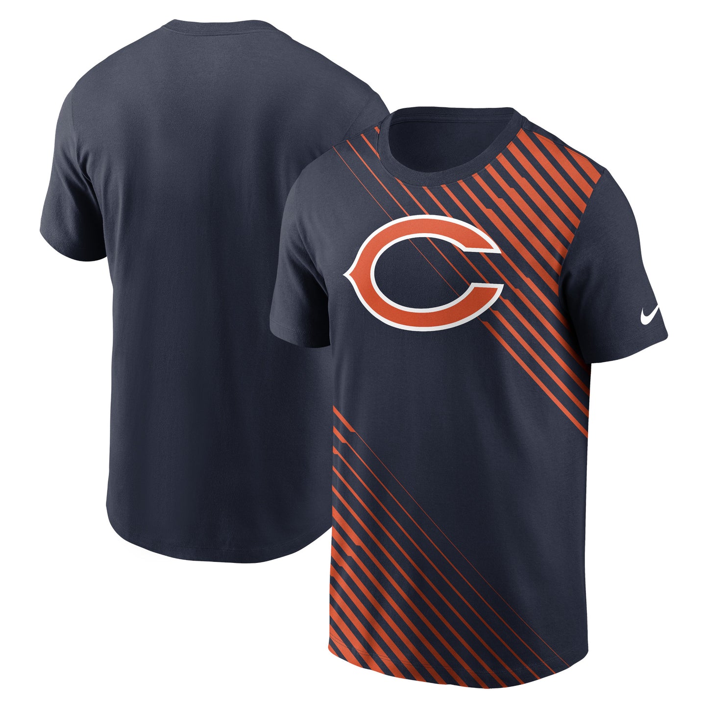 Men's Nike Navy Chicago Bears Yard Line Fashion Asbury T-Shirt
