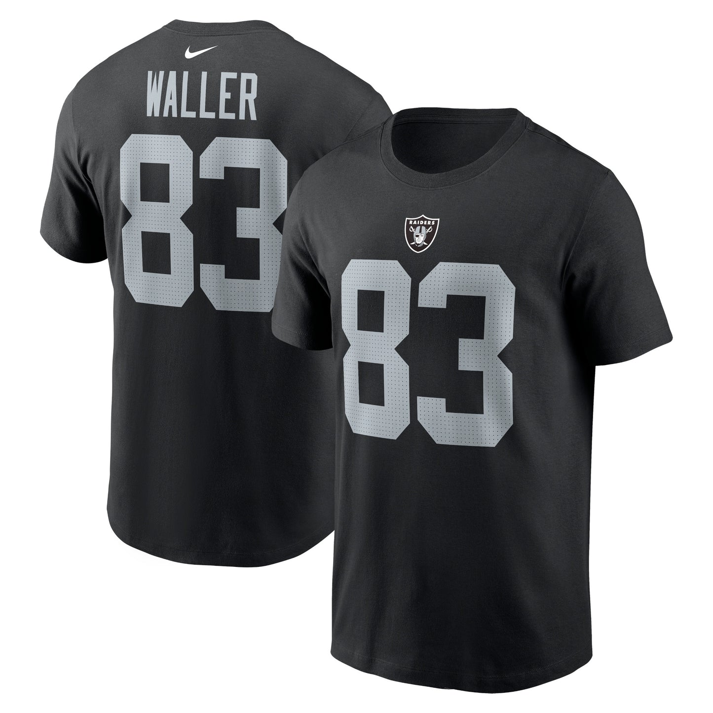 Men's Nike Darren Waller Black Las Vegas Raiders Player Name & Number T-Shirt
