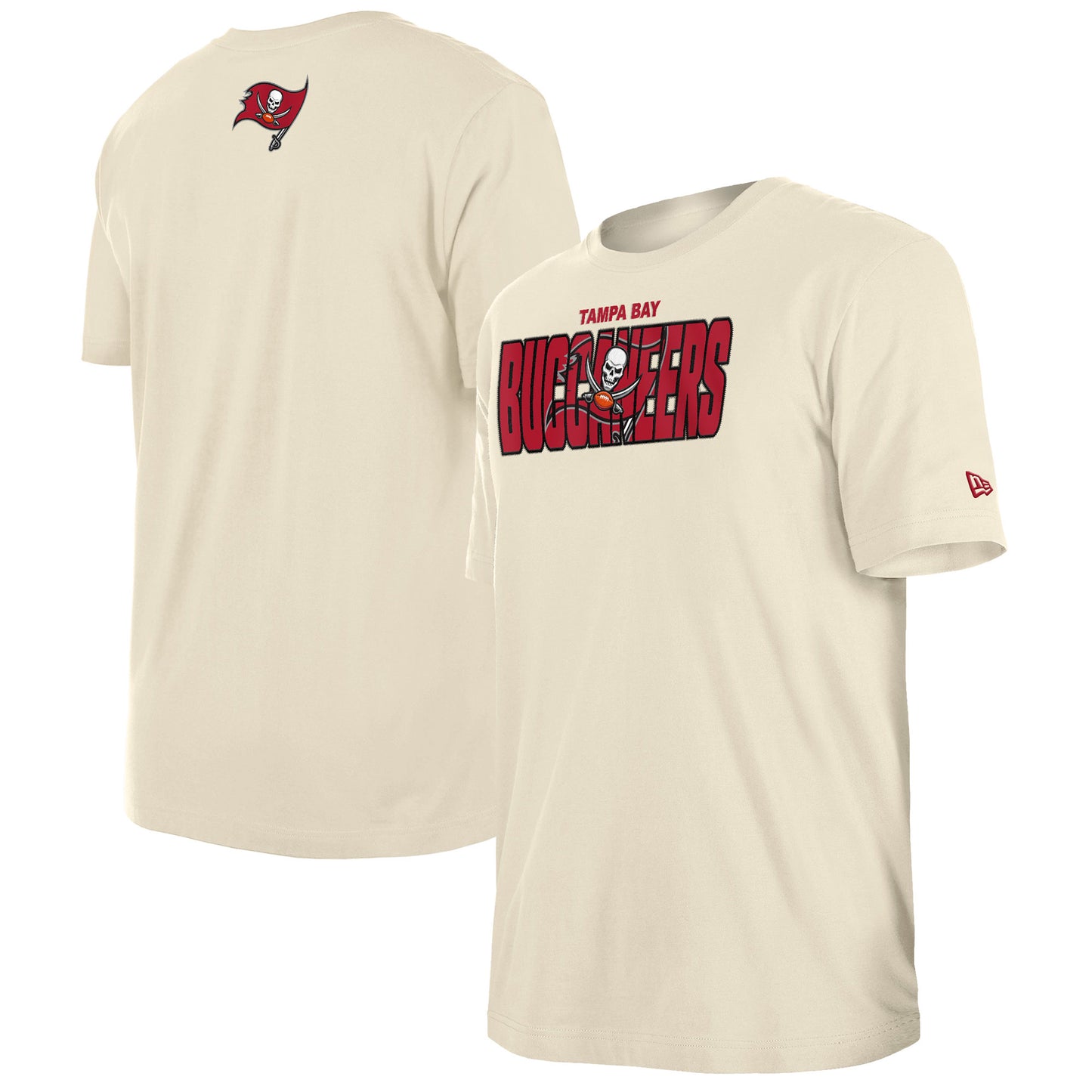 Men's New Era Cream Tampa Bay Buccaneers 2023 NFL Draft T-Shirt
