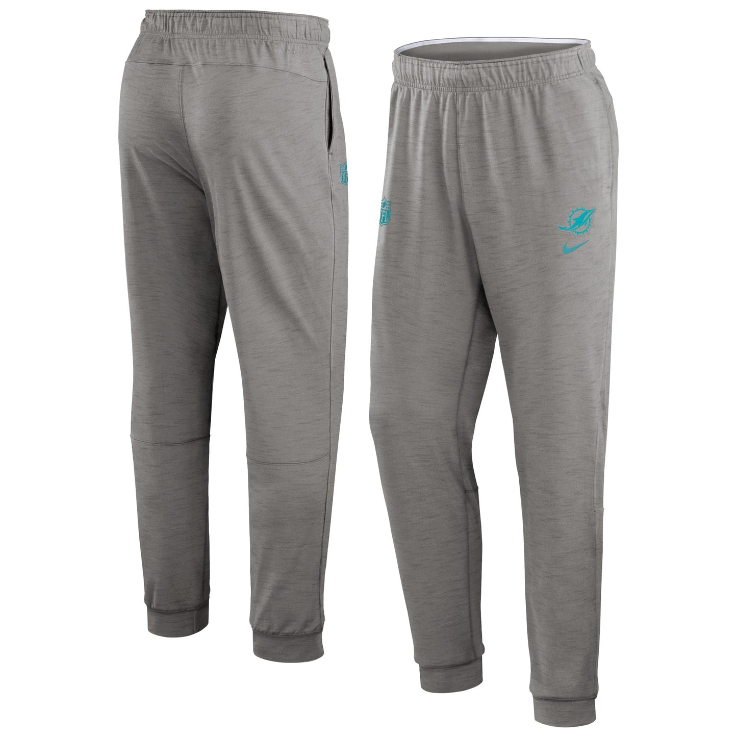 Men's Nike Heather Charcoal Miami Dolphins 2023 Sideline Performance Jogger Pants
