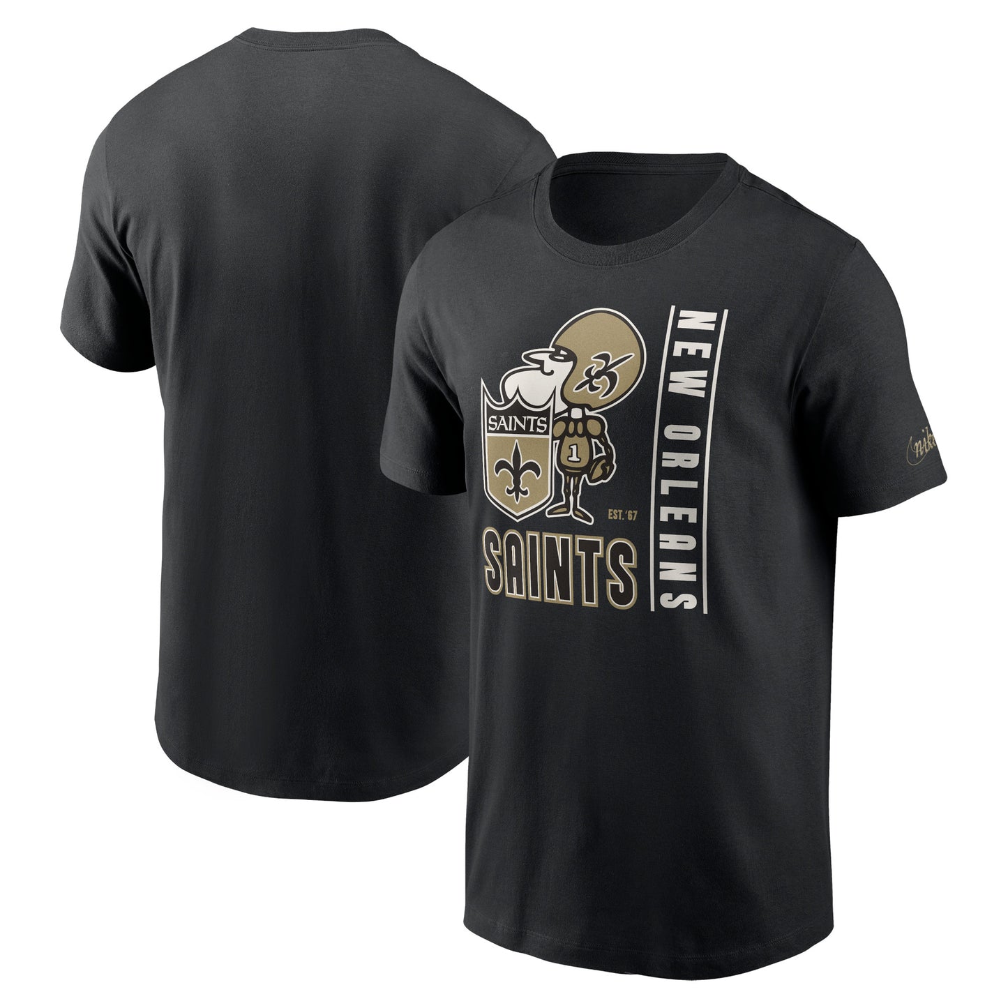Men's Nike Black New Orleans Saints Lockup Essential T-Shirt