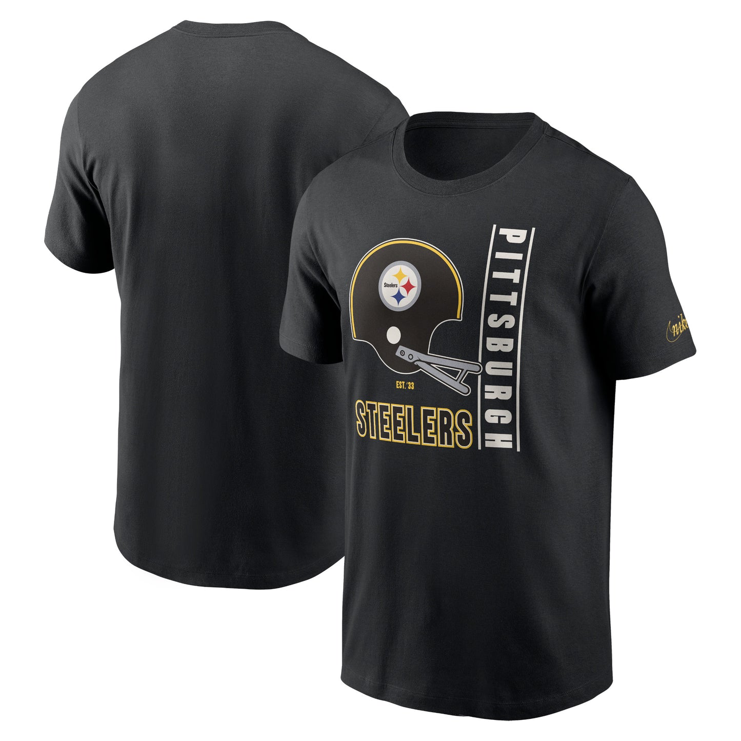Men's Nike Black Pittsburgh Steelers Lockup Essential T-Shirt