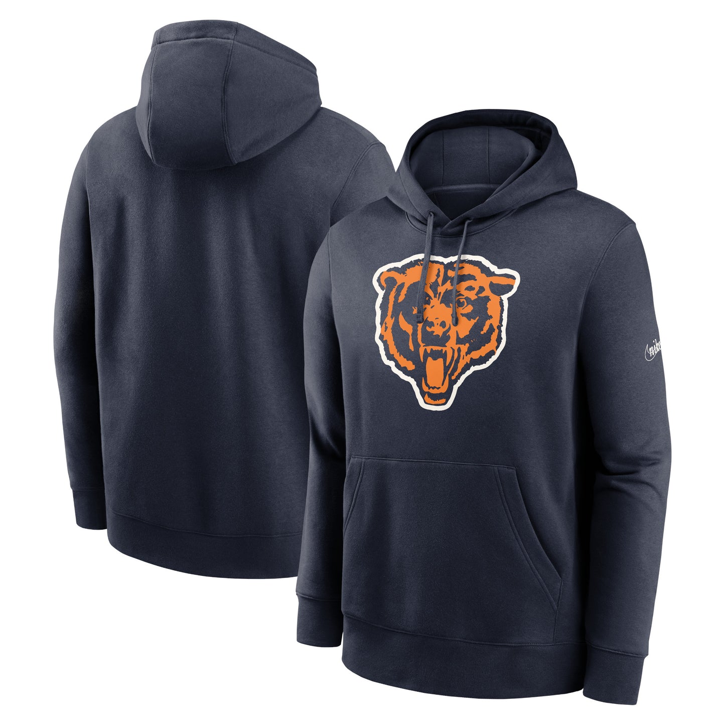 Men's Nike Navy Chicago Bears Rewind Club Pullover Hoodie