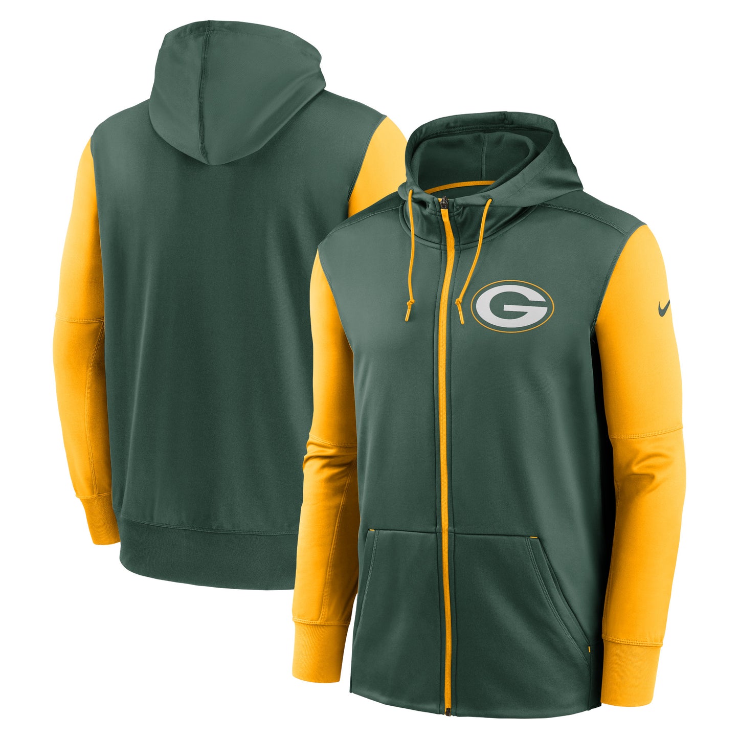 Men's Nike Green Green Bay Packers Performance Full-Zip Hoodie