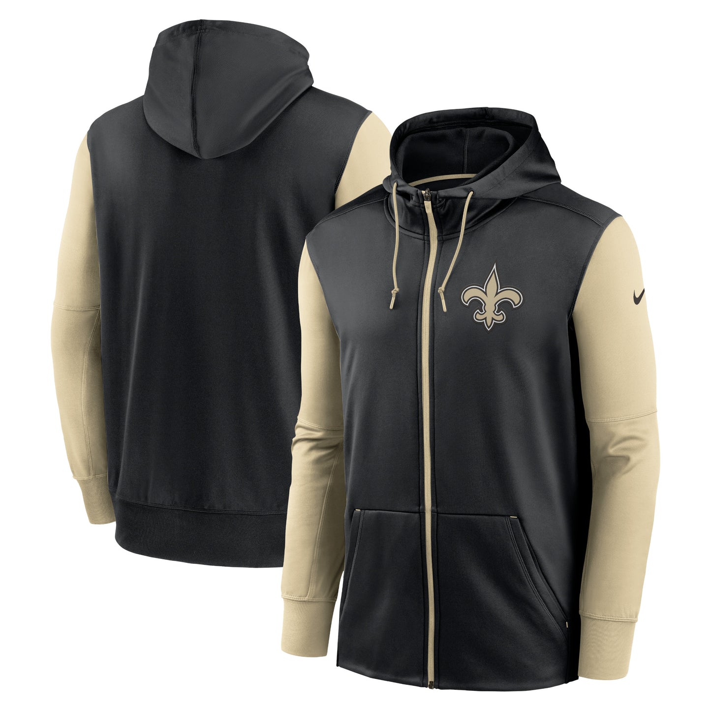Men's Nike Black New Orleans Saints Performance Full-Zip Hoodie
