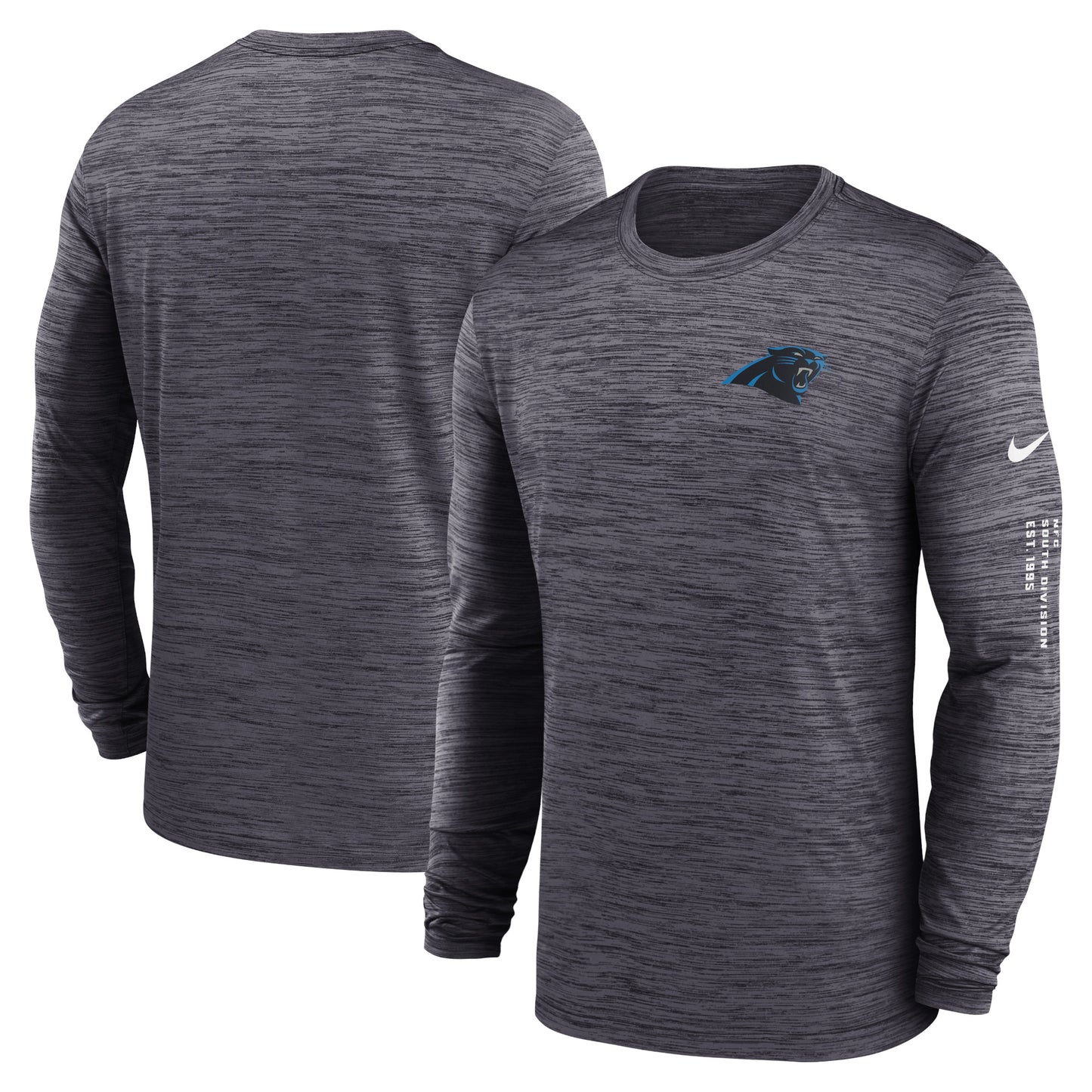 Men's Nike Black Carolina Panthers Velocity Long Sleeve T-Shirt