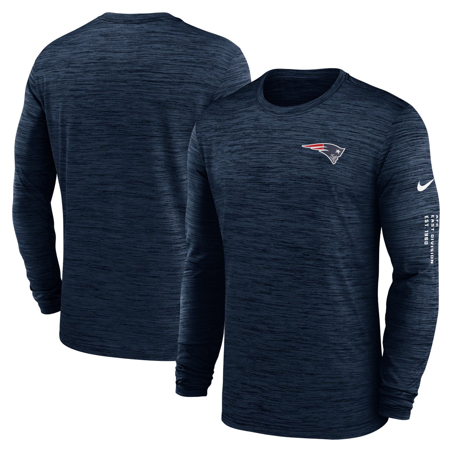Men's Nike Navy New England Patriots Velocity Long Sleeve T-Shirt