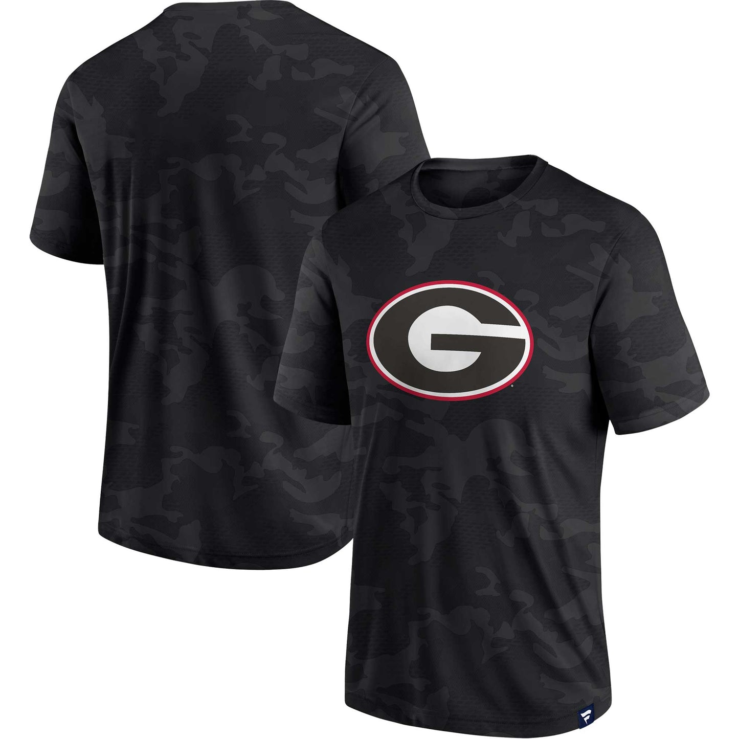 Men's Fanatics Black Georgia Bulldogs Camo Logo T-Shirt