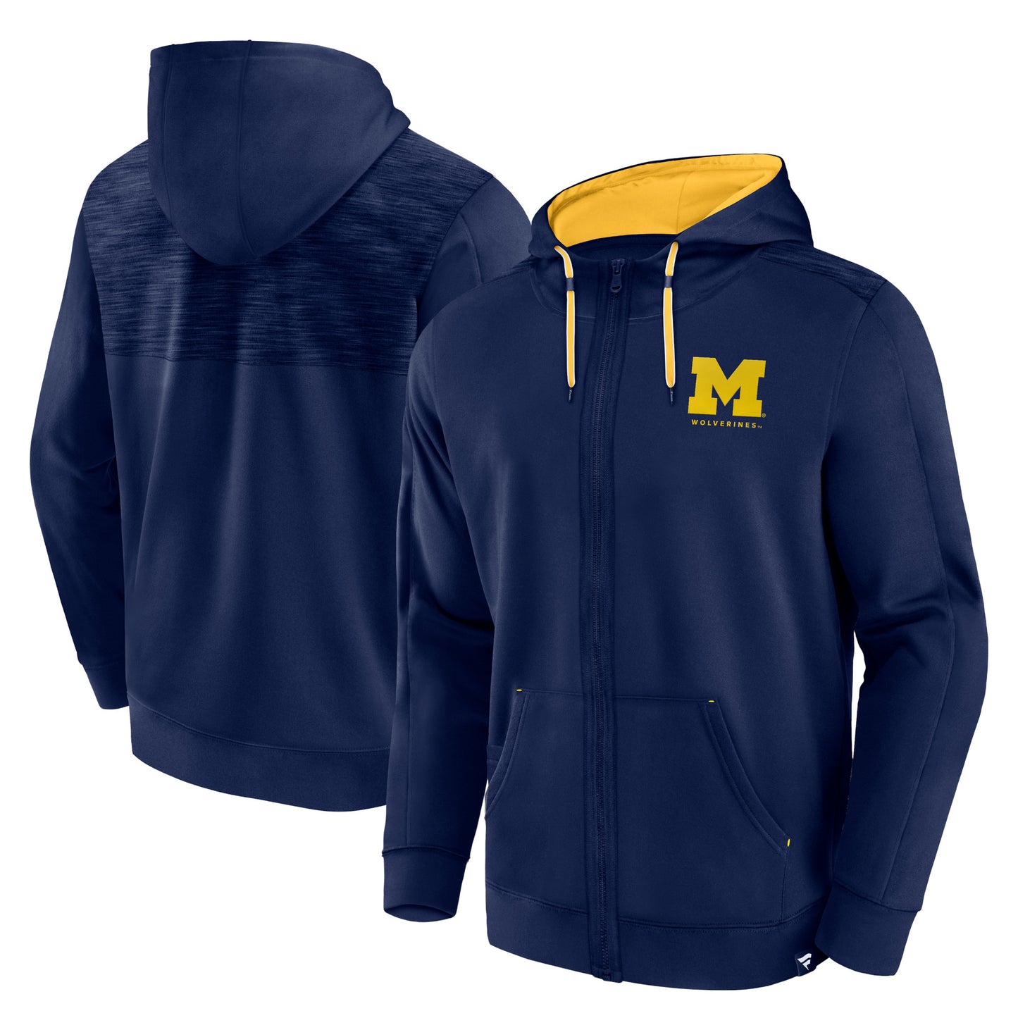 Men's Fanatics Navy Michigan Wolverines Power Index Full-Zip Hoodie