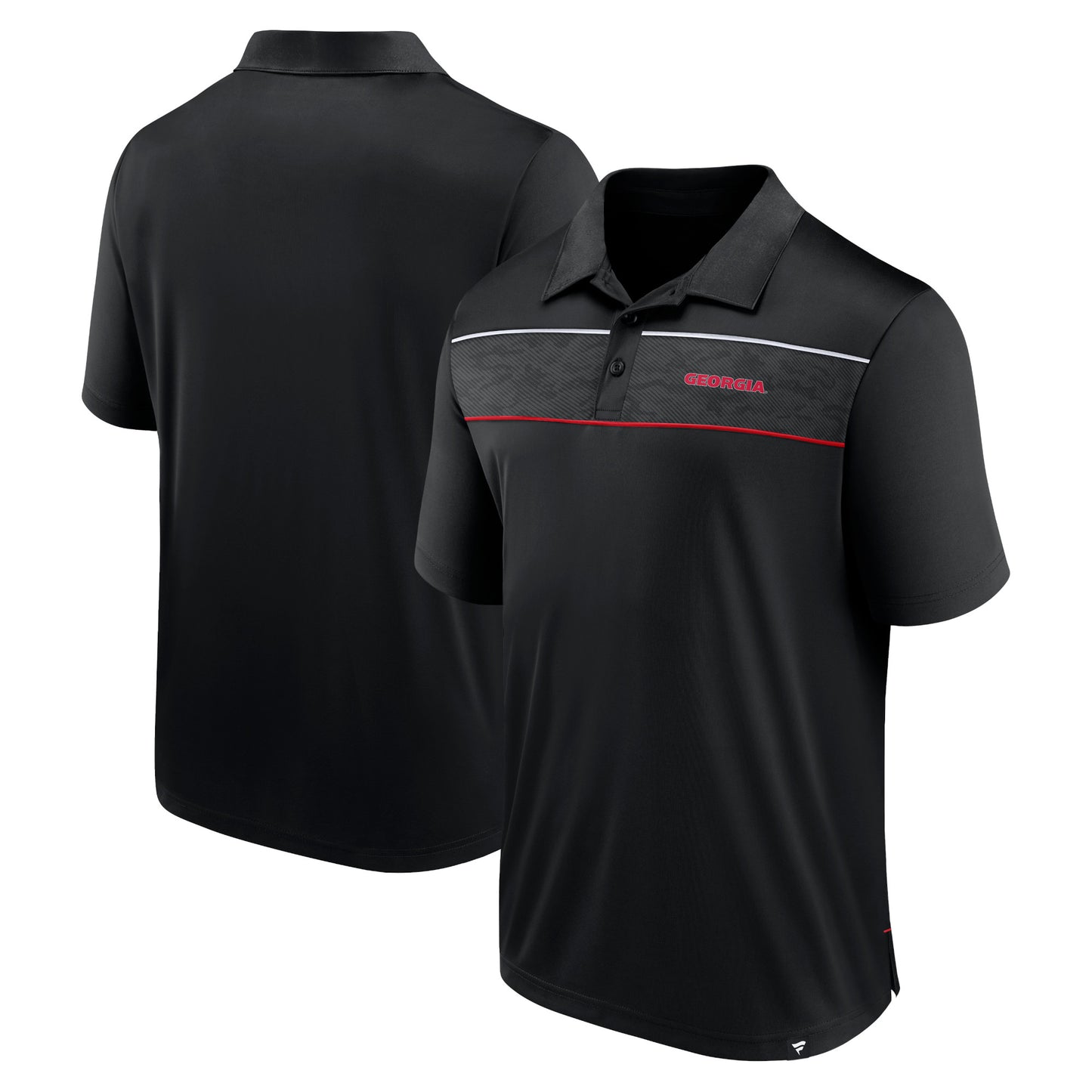 Men's Fanatics Black Georgia Bulldogs Defender Polo