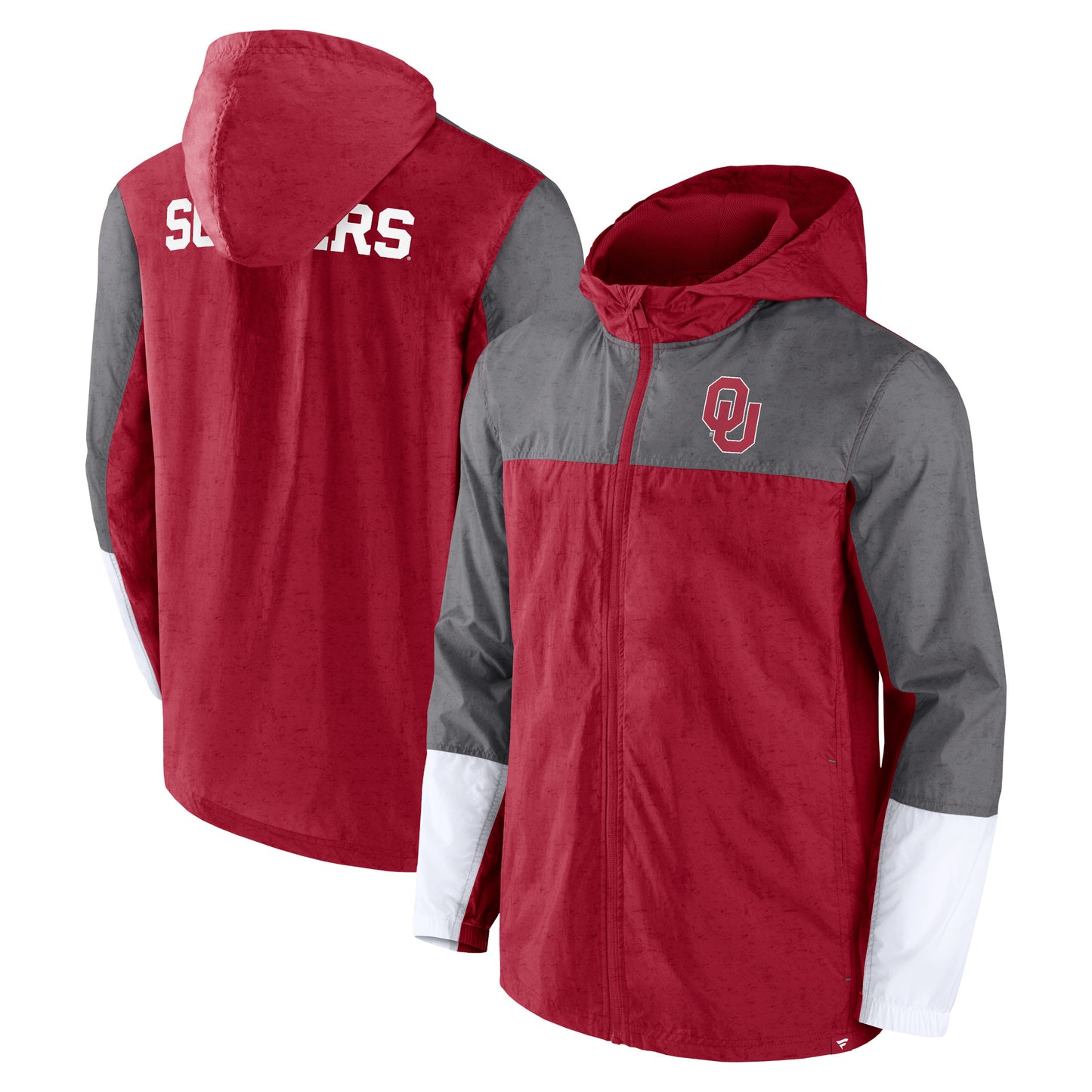 Men's Fanatics Crimson/Gray Oklahoma Sooners Game Day Ready Full-Zip Jacket