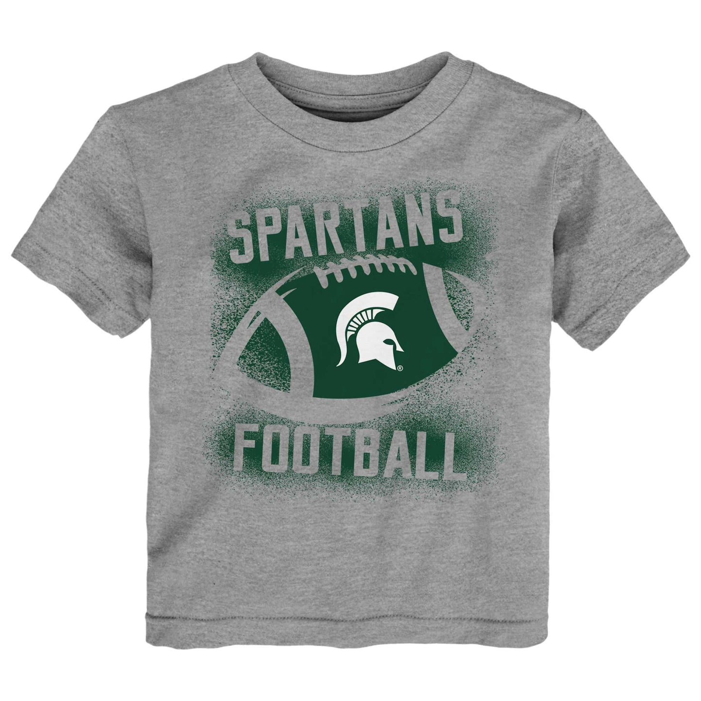Toddler Heather Gray Michigan State Spartans Stencil T-Shirt