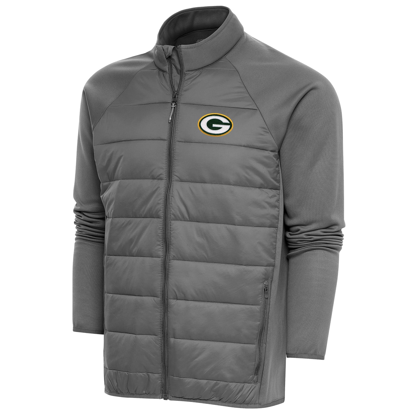 Men's Antigua Steel Green Bay Packers Altitude Full-Zip Jacket