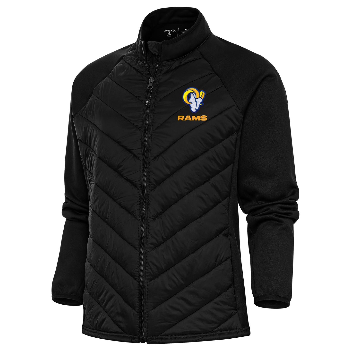 Women's Antigua Black Los Angeles Rams Altitude Full-Zip Jacket