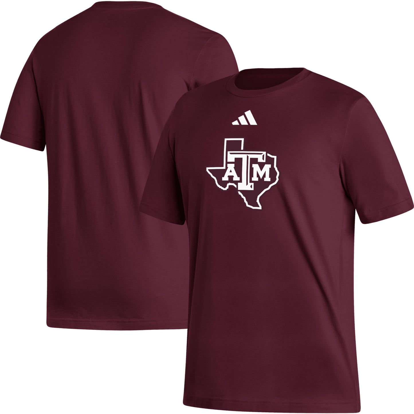 Men's adidas Maroon Texas A&M Aggies Logo Fresh T-Shirt