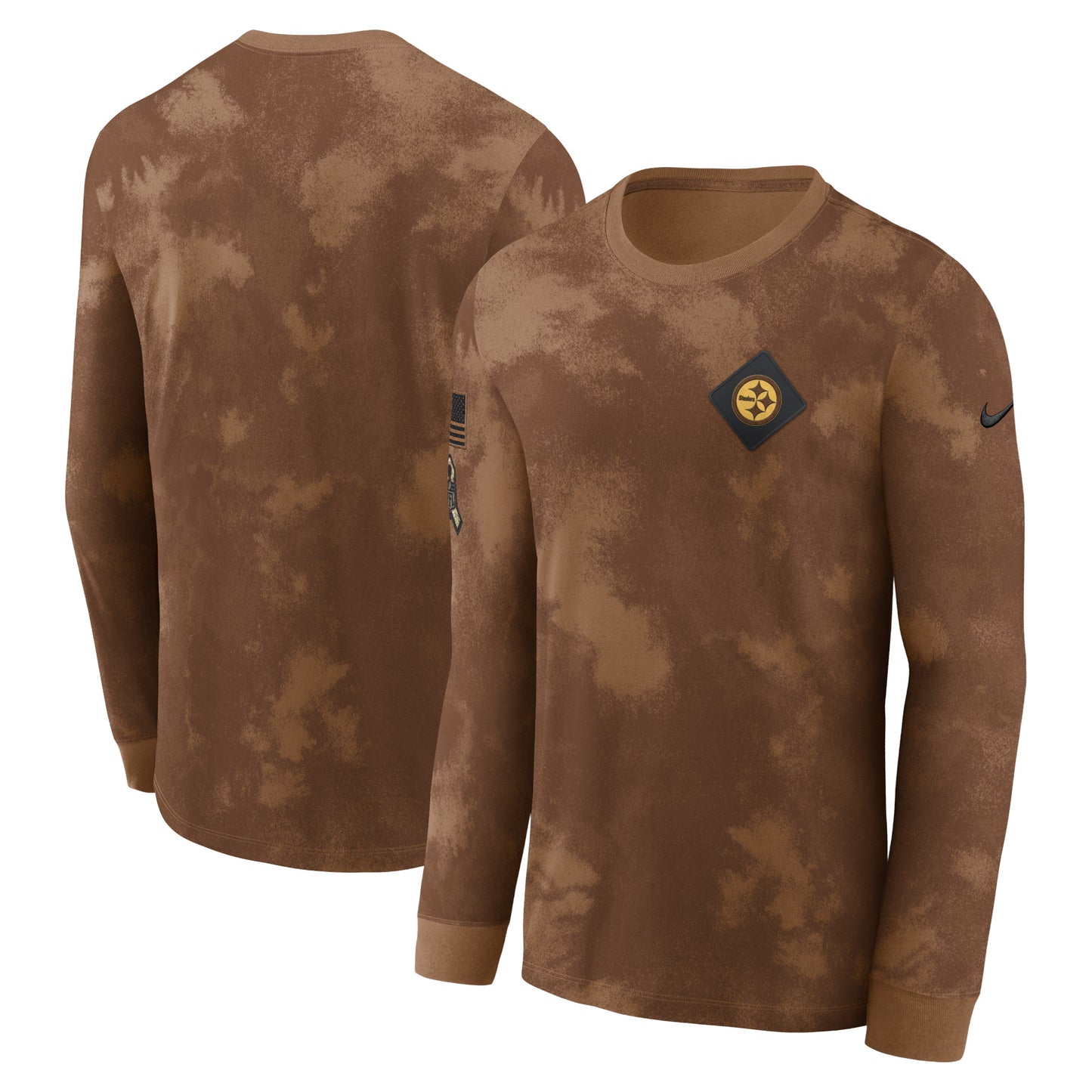 Men's Nike Brown Pittsburgh Steelers 2023 Salute To Service Long Sleeve T-Shirt