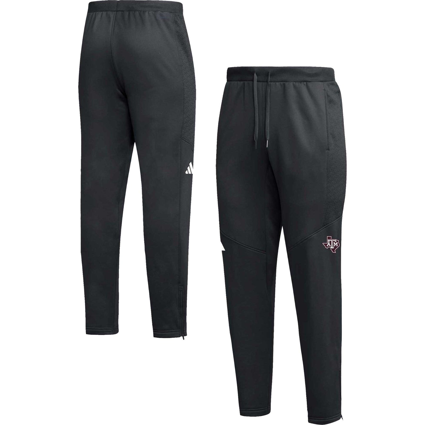 Men's adidas Black Texas A&M Aggies 2023 Travel AEROREADY Tapered Pants