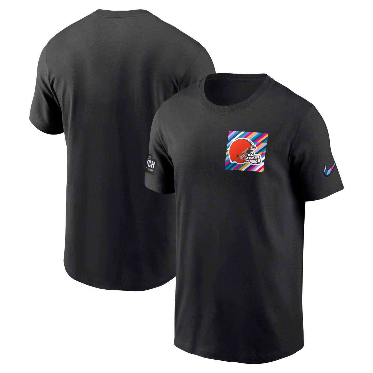 Men's Nike Black Cleveland Browns 2023 NFL Crucial Catch Sideline Tri-Blend T-Shirt
