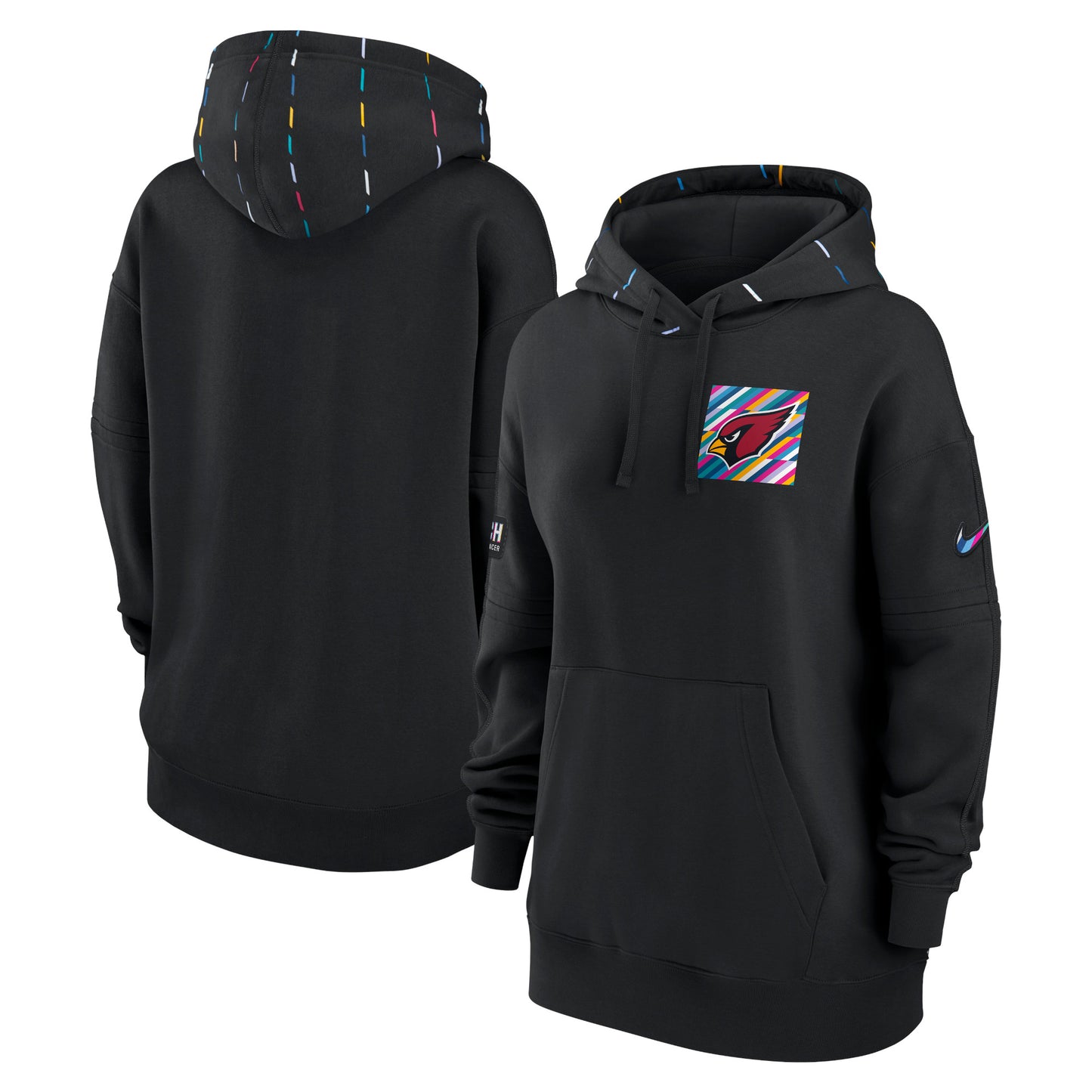 Women's Nike Black Arizona Cardinals 2023 NFL Crucial Catch Club Pullover Hoodie