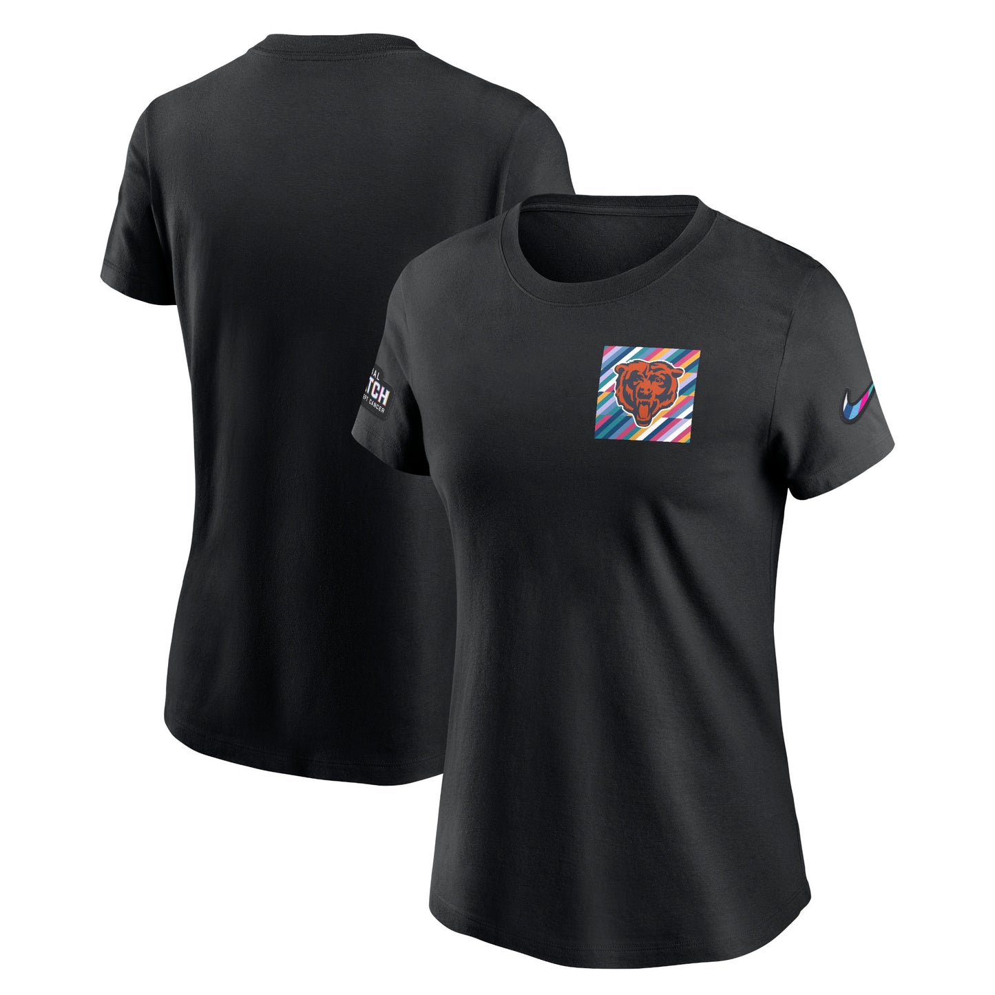 Women's Nike Black Chicago Bears 2023 NFL Crucial Catch Sideline Tri-Blend T-Shirt