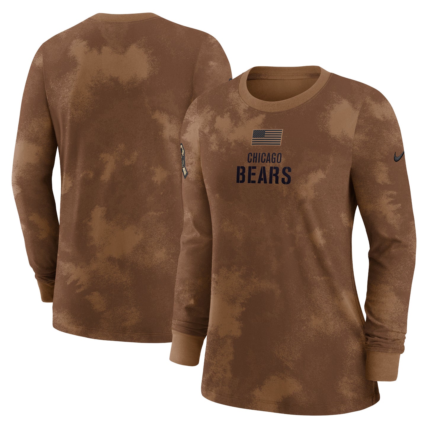 Women's Nike Brown Chicago Bears 2023 Salute to Service Long Sleeve T-Shirt