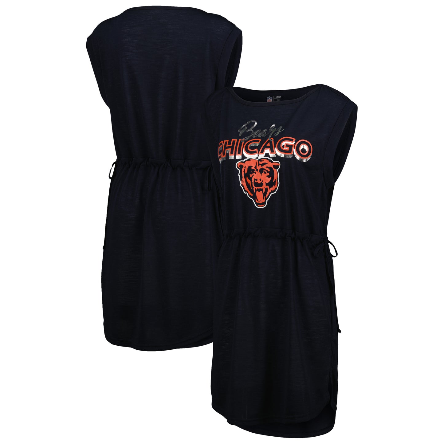 Women's G-III 4Her by Carl Banks Navy Chicago Bears G.O.A.T. Swimsuit Cover-Up