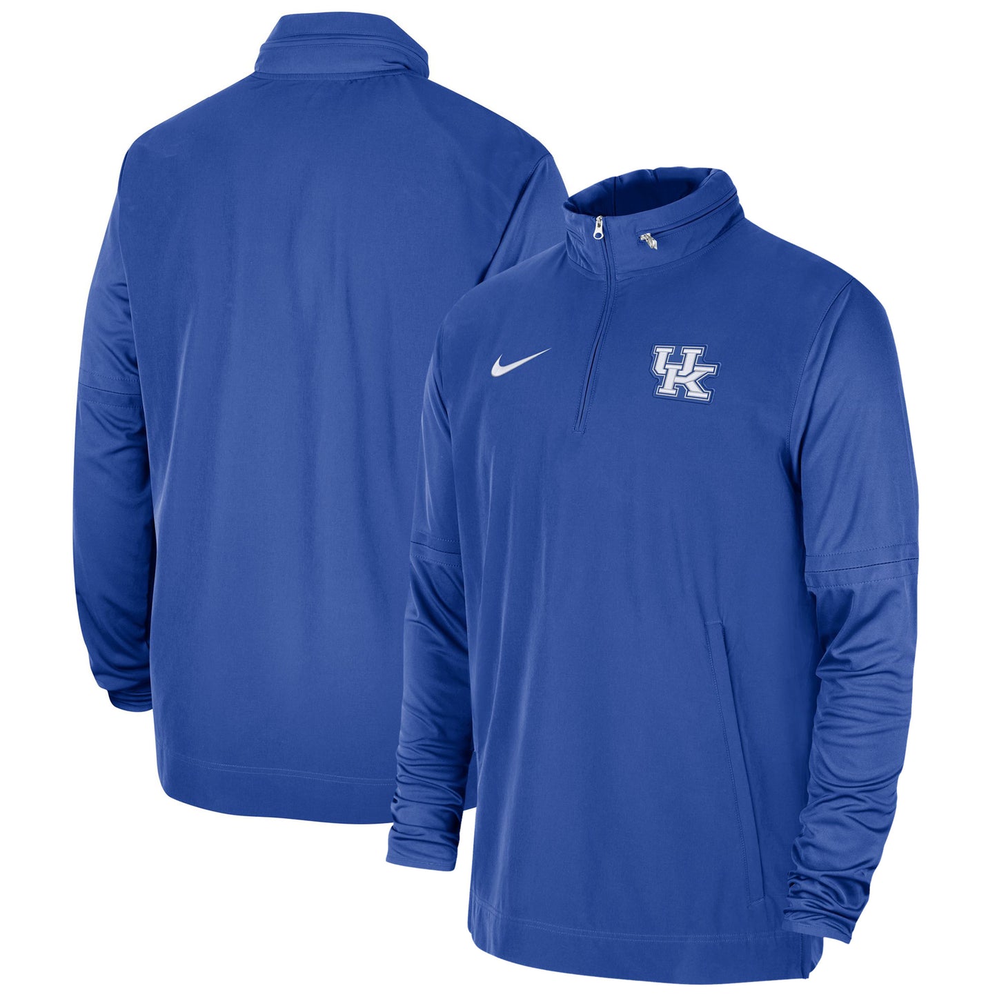 Men's Nike Royal Kentucky Wildcats 2023 Coach Half-Zip Hooded Jacket